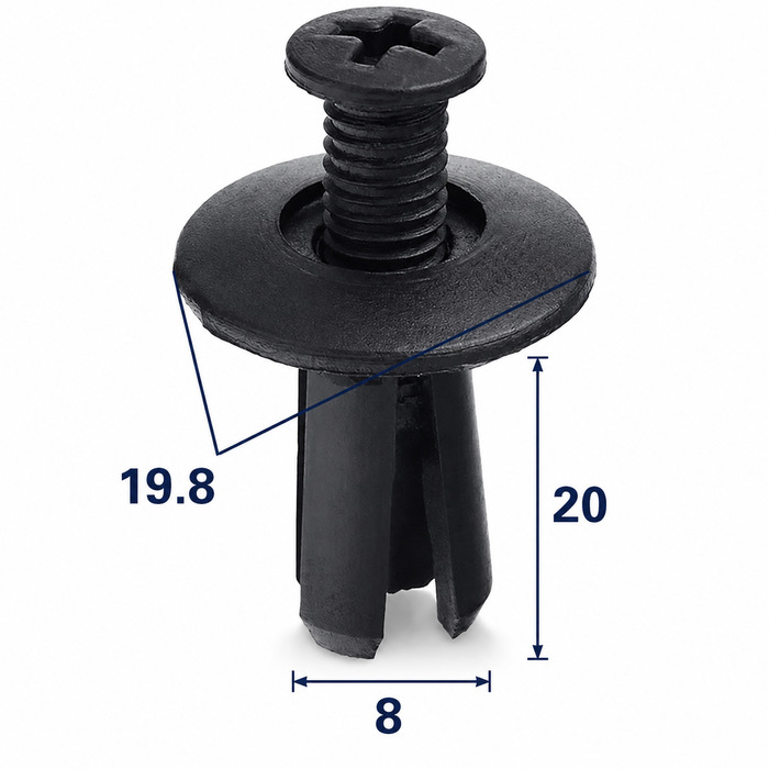 Клипса пластиковая для Acura, Honda, Hyundai, Kia, Lexus, Mitsubishi, Toyota ОЕМ: 90505SL0003, 94852368, 9046708155, MB888869 . (подкрылки, брызговики, бампер). Клипса пластиковая для Acura, Honda, Hyundai, Kia, Lexus, Mitsubishi, Toyota ОЕМ: 90505SL0003, 94852368, 9046708155, MB888869 . (подкрылки, брызговики, бампер).